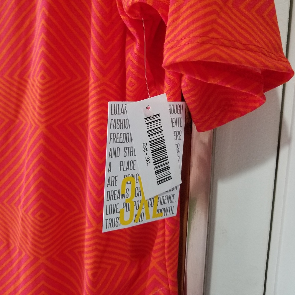 #3760 Lularoe Gigi 3X NWT Neon/Bright Orange